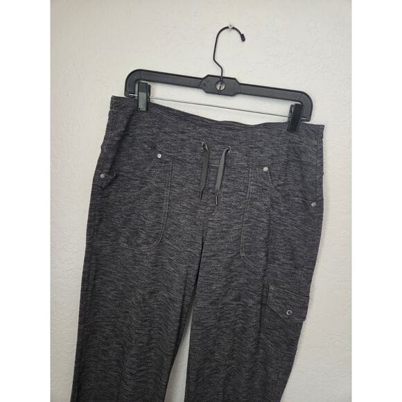 Kuhl Mova Cargo Pants 12 Heathered Gray Drawstring Pockets Stretch Pull-on Comfy - Picture 2 of 10